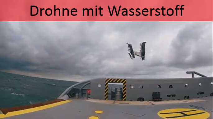  Marine-Drohne fliegt mit Wasserstoff