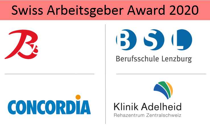 Die Gewinner des 20. Swiss Arbeitgeber Award 2020