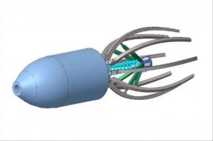 Künstliche Qualle mit unverhüllten Antriebsrippen (Grafik: Southampton)