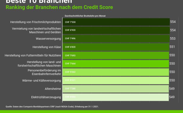  Milchtechnologen und Käserinnen sind kreditwürdiger als Informatiker