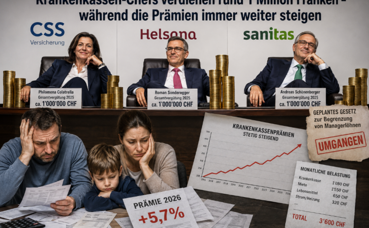  Bis zu 25 Prozent mehr Lohn: Warum die Gehälter der Krankenkassen-Chefs in der Schweiz für Empörung sorgen